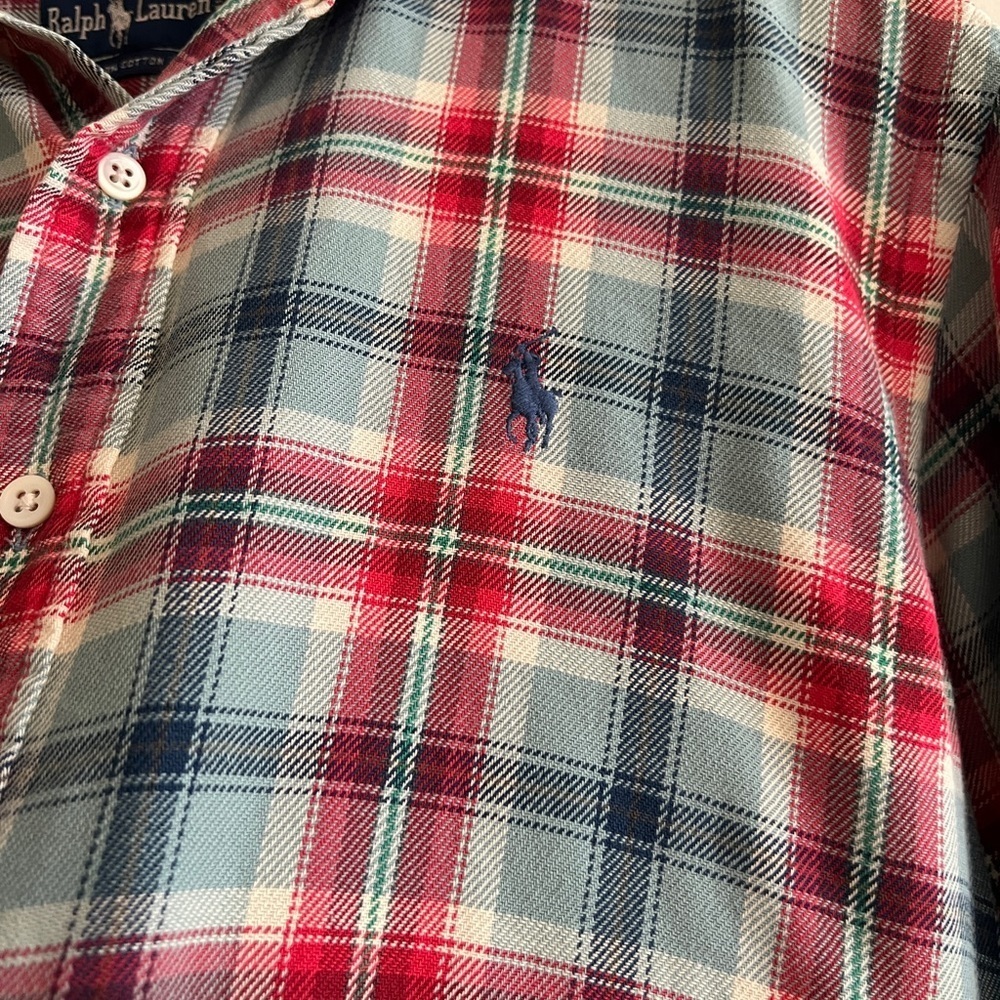 Vintage Ralph Lauren Button Down Plaid Shirt Size M - Picture 3 of 6